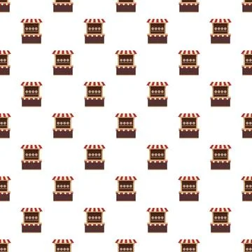 Fair game stall pattern for entertainment background Stock Illustration