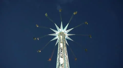 Fair ground ride spinning cyclone. Stock Footage 11574579