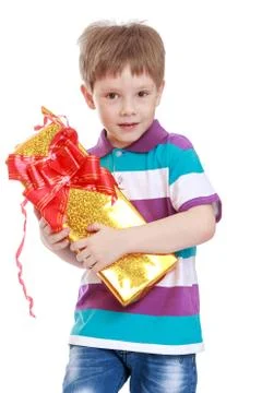 Fair-haired little boy Stock Photos