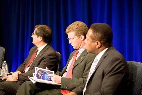 Fair Housing Month program ( Fair Housing 2010--Time to Act ), HUD headqua... Stock Photos