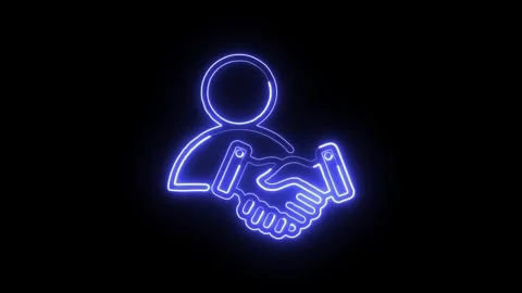 Fair Icon Isolated on Black Background, Justice Balance Neon Line Animation.. Video stock 324126805
