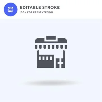 Fair icon vector, filled flat sign, solid pictogram isolated on white, logo Ilustración de archivo