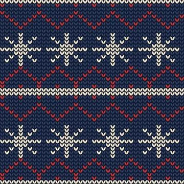 Fair Isle knitted seamless pattern vector Stock Illustration