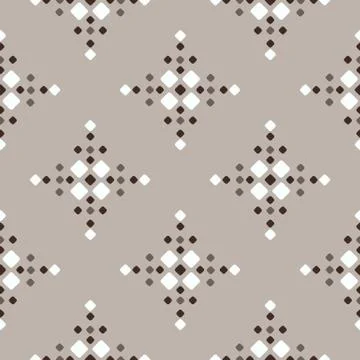 Fair Isle seamless geometric pattern with rhombus 스톡 일러스트