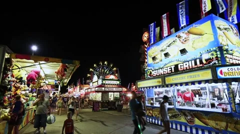 Fair midway time lapse Stock Footage 52372794