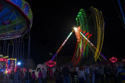Fair at Night Stock Photos