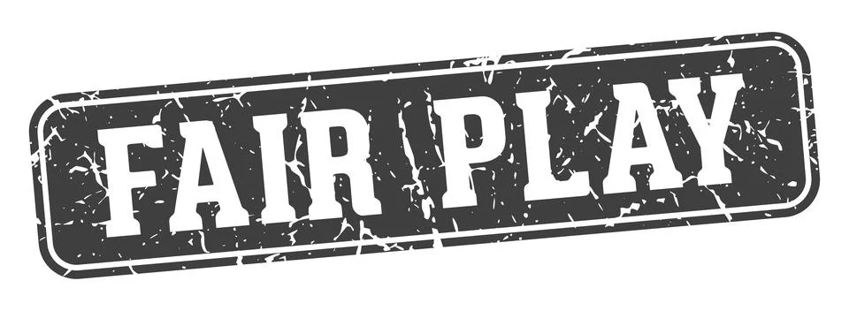 Fair play rectangular sign. fair play stamp Stock Illustration