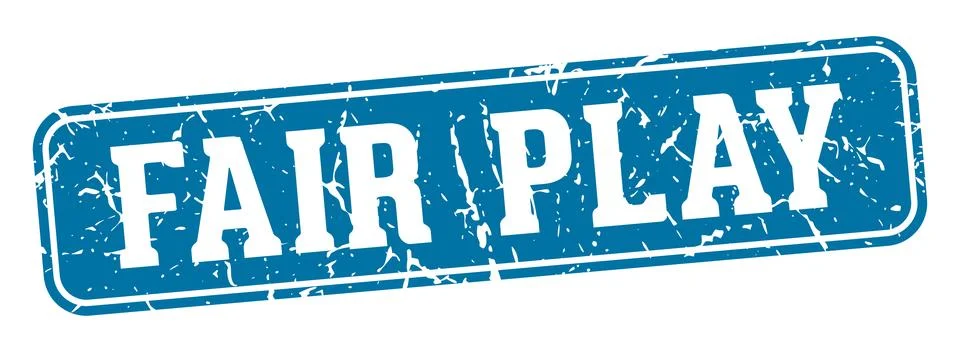 Fair play rectangular sign. fair play stamp Illustrazione stock