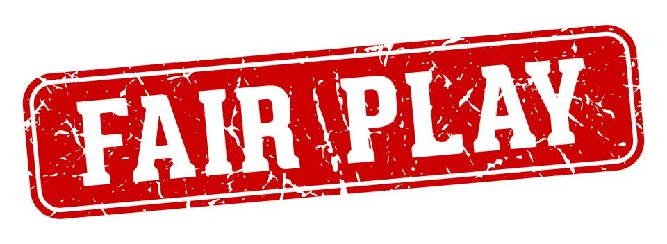 Fair play rectangular sign. fair play stamp Stock Illustration