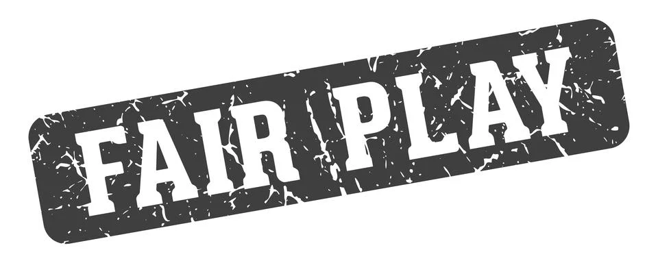 Fair play rectangular sign. fair play stamp Stock Illustration