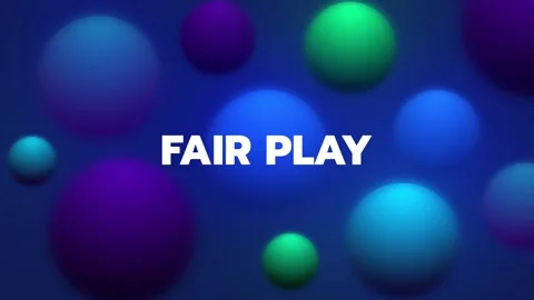 Fair Play Text with Floating 3D Spheres Background Vídeo Stock 328279826