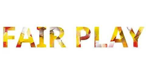 FAIR PLAY text image stock design in colorful style letters Stock Illustration