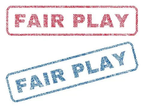 Fair Play Text Textile Seal Stamp Watermarks Stockillustratie