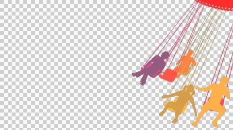 Fair ride kids loop 스톡 동영상 49220456