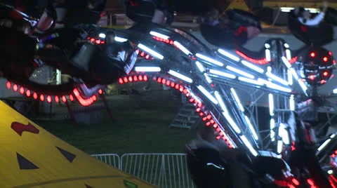 Fair Ride at Night Stock Footage 23426423