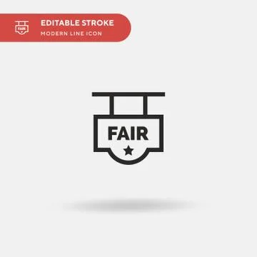 Fair Simple vector icon. Illustration symbol design template for web mobile U Ilustración de archivo