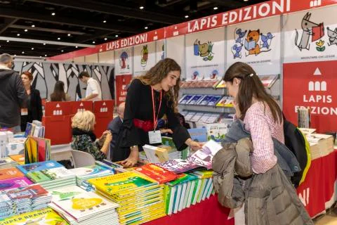 Fair of small and medium publishing "More books, more free" Stock Photos