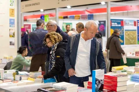 Fair of small and medium publishing "More books, more free" Stock Photos