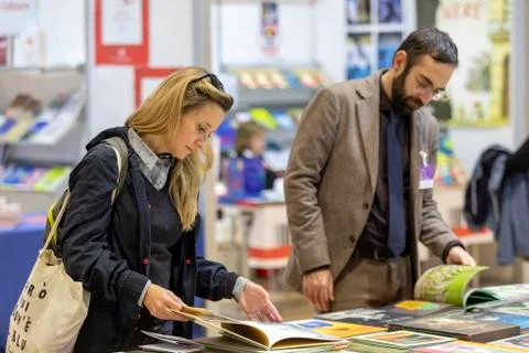 Fair of small and medium publishing "More books, more free" Stock Photos