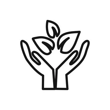 Fair trade icon linear vector graphics sign Stockillustratie