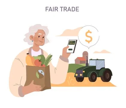 Fair Trade set. Stock Illustration