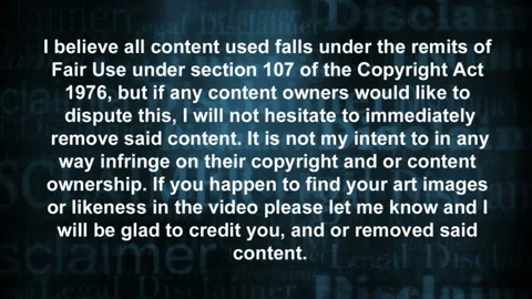 Fair use but willing to work with you disclaimer on blue looping animated ba 스톡 동영상 244747969
