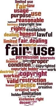 Fair use word cloud Stock Illustration