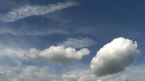 Fair weather clouds Stock Footage 7757043