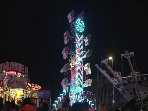 Fair zipper ride Video stock 80327522