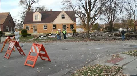 Fairborn Gas Explosion Stock Footage 9207605