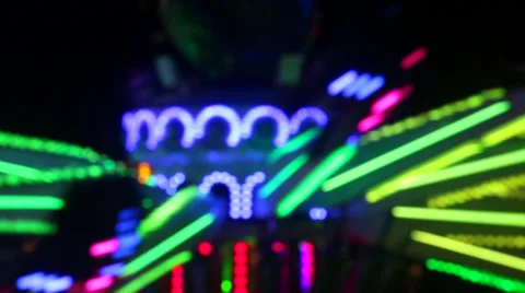 Fairground attraction blurred by rotating Stock Footage 50007806