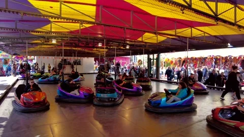Fairground Bumper Car Ride Timelapse Stock Footage 239745598