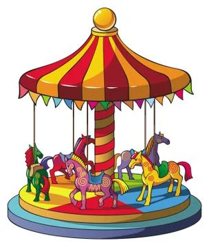Fairground  Carousel Stock Illustration