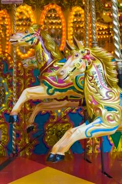 Fairground carousel Stock Photos