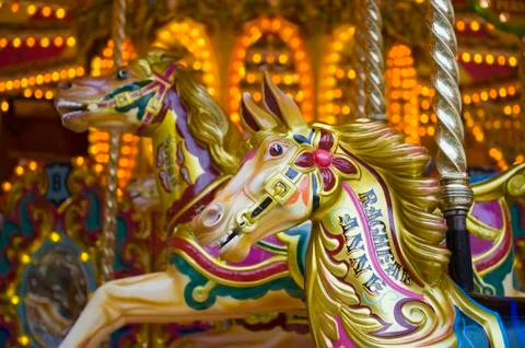 Fairground carousel Foto stock