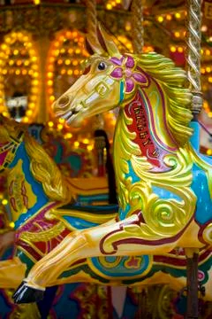 Fairground carousel Stock Photos