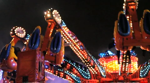 Fairground extreme ride 2 Stock Footage 1060948