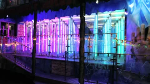 Fairground - house of mirrors Stock Footage 10689378