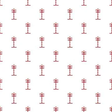 Fairground observation tower generating repeating seamless pattern Stock Illustration