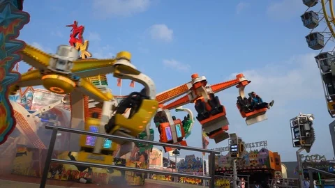 Fairground Octoberfest Munich Stock Footage 89959837