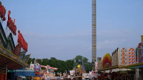 Fairground Octoberfest Munich Stock Footage 89959884