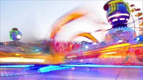 Fairground Ride 1 Stock Footage 31855104