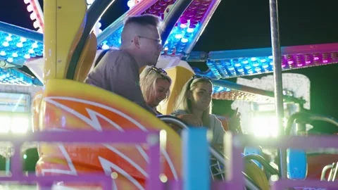 Fairground ride 3 Stock Footage 254570307