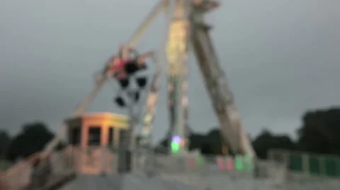 Fairground ride air 7210 pull focus HD Stock Footage 8518679