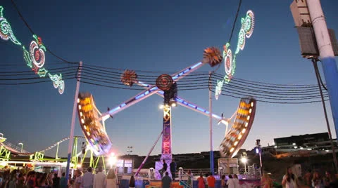 Fairground rides Stock-Footage 24974440