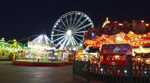 Fairground Rides Stock Footage 57422578