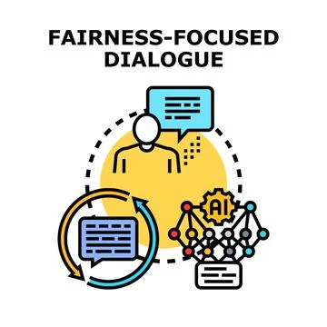 Fairness focused dialogue for artificial intelligence optimization Stock Illustration