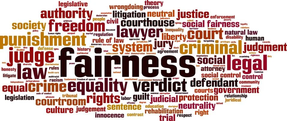 Fairness word cloud Stock Illustration