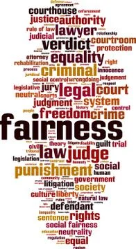Fairness word cloud Stock Illustration
