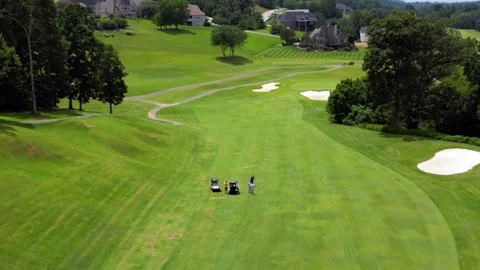 Fairway players pull back Vídeo Stock 248056118